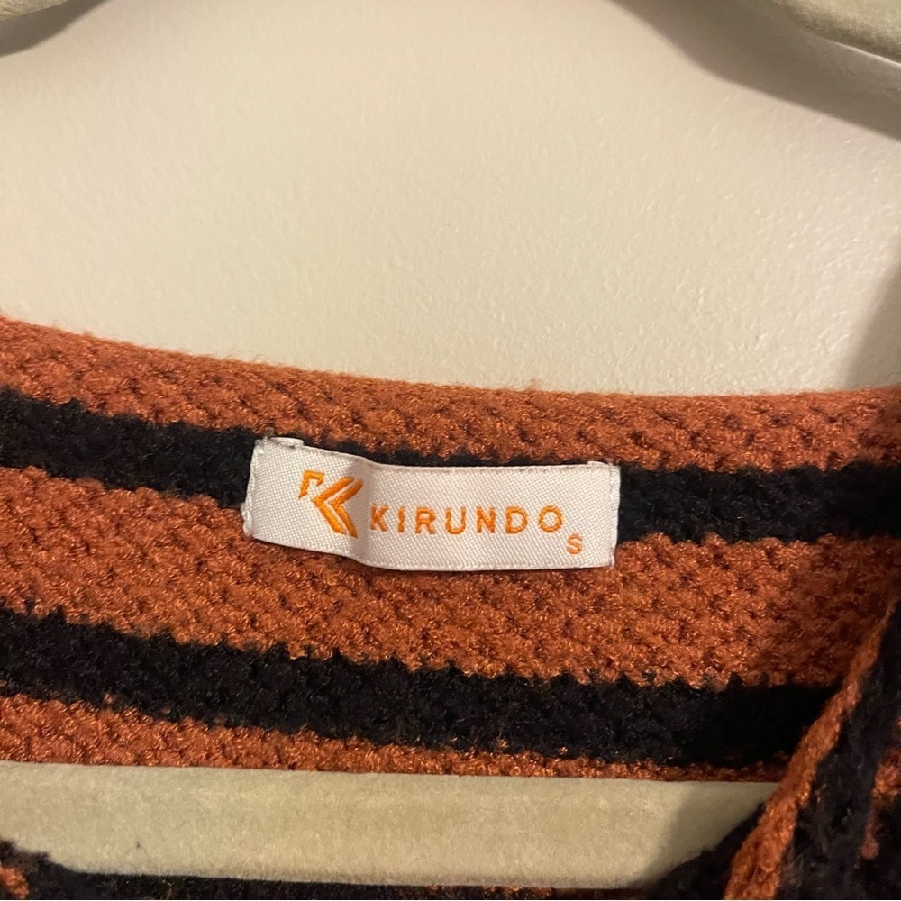 Kirundo Cozy Striped Sweater in Rust and Black - Picture 3 of 6